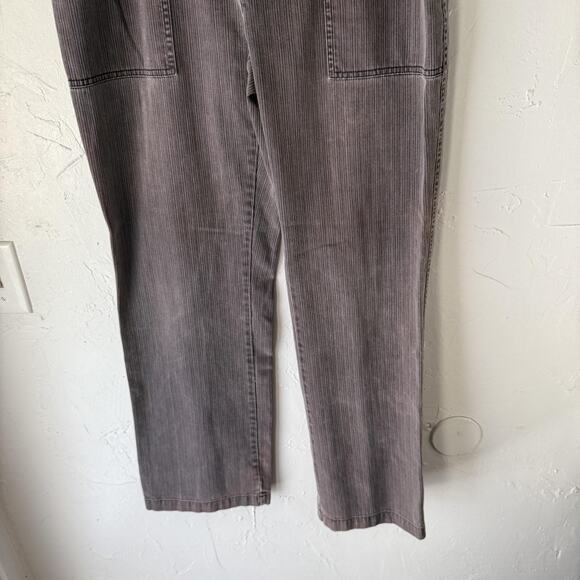 St Johns Bay Pants Vintage Womens 8 Brown Straight Leg Button Tab Pockets Casual - Picture 3 of 10